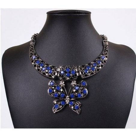 Sold at Auction: Vilaiwan Rhinestone Butterfly Pendant Necklace